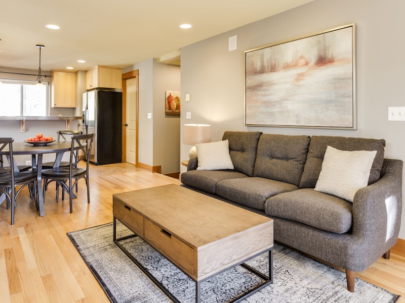 An empty, freshly cleaned living room ready for move-in